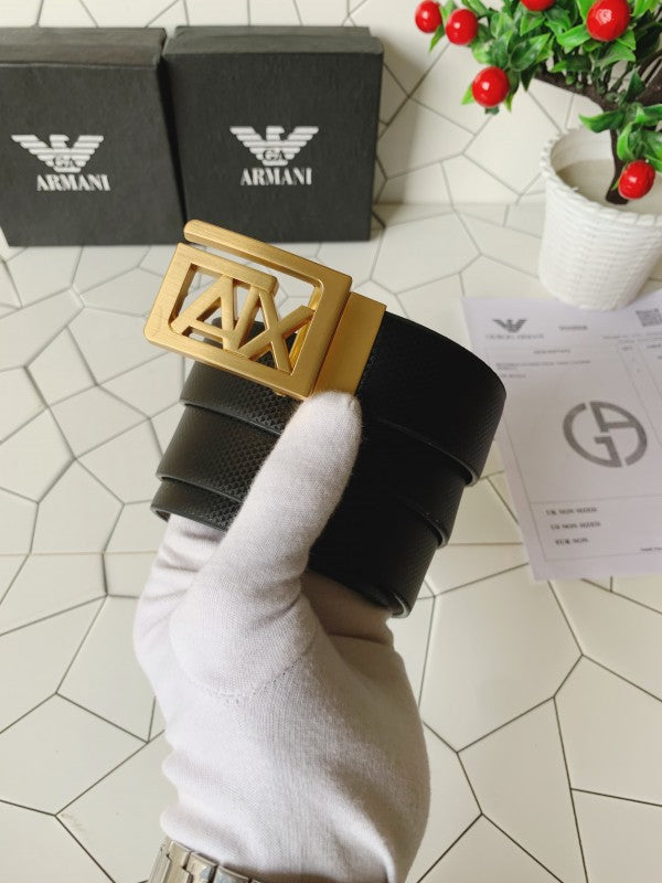 ARMANI GOLDEN BLACK PRINTED PREMIUM QUALITY BELT