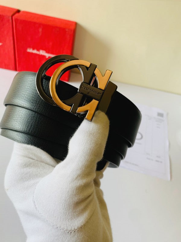 Black Ferragamo Print Belt SALVATORE FERRAGAMO COPAR