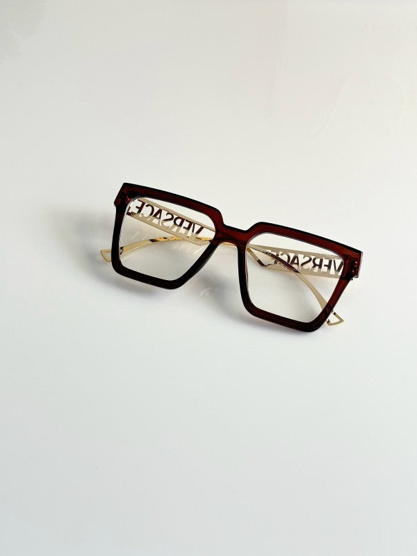 Versacee Gold Brown Sunglasses