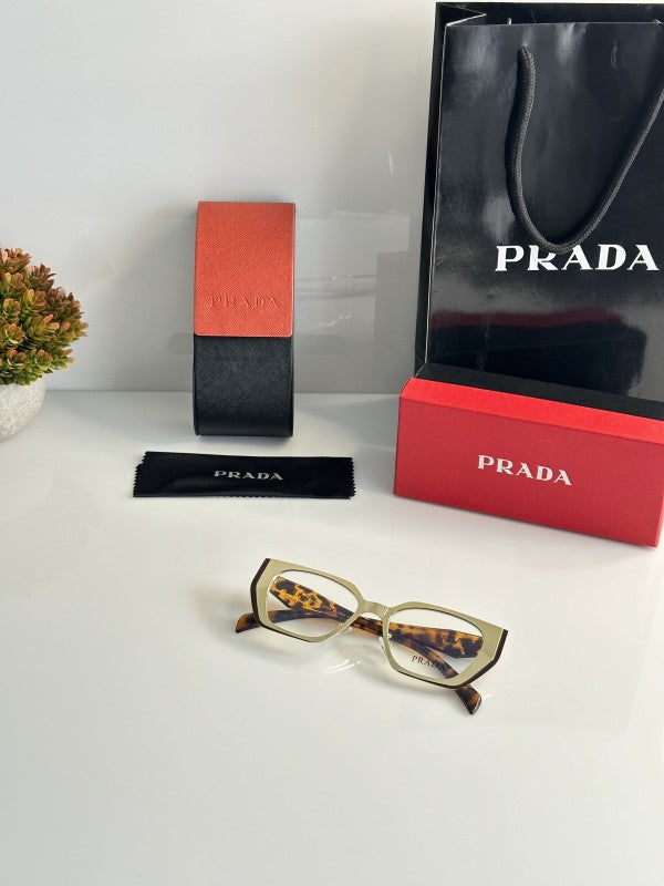 Pradaa Gold Cheetah Frame For Unisex