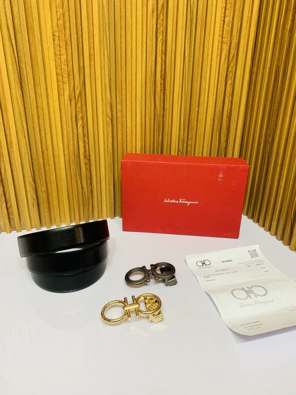 SALVATORE FERRAGAM O PRINTED PREMIUM QUALITY 2pcs LOCK COMBO BELT