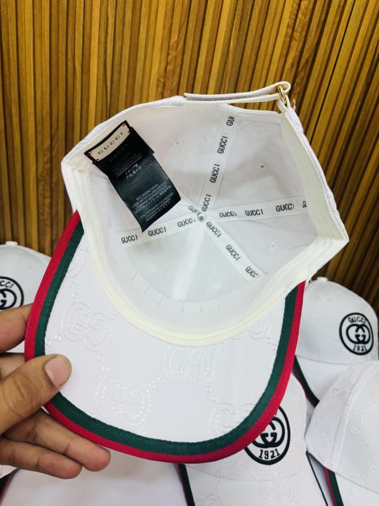 GUCC I WHITE PREMIUM QUALITY CAP