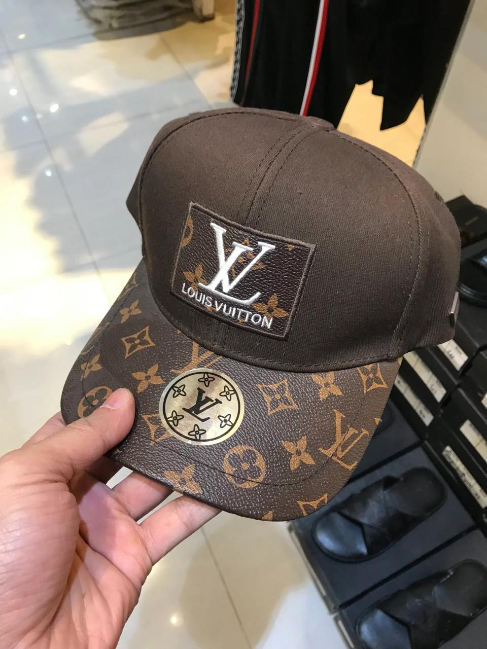 Louiis Vuitton Embroidered Brown Unisex Cap