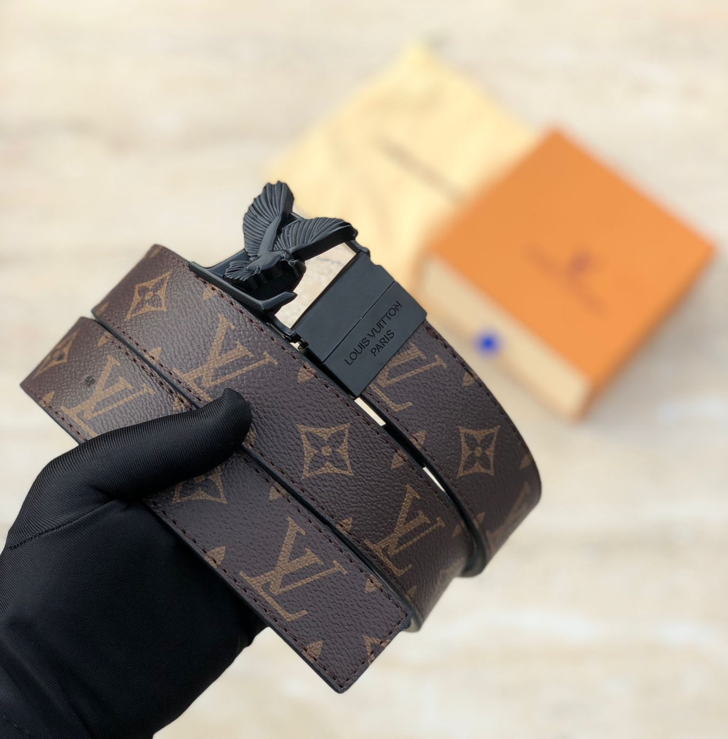 Luis Vuiitto n Black and Brown Premium Belt For Men