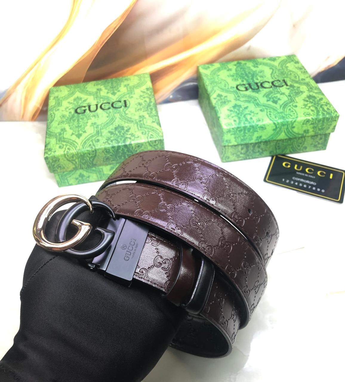 GUCCCI PRINTED PREMIUM QUALITY REVERSIBLE BELT