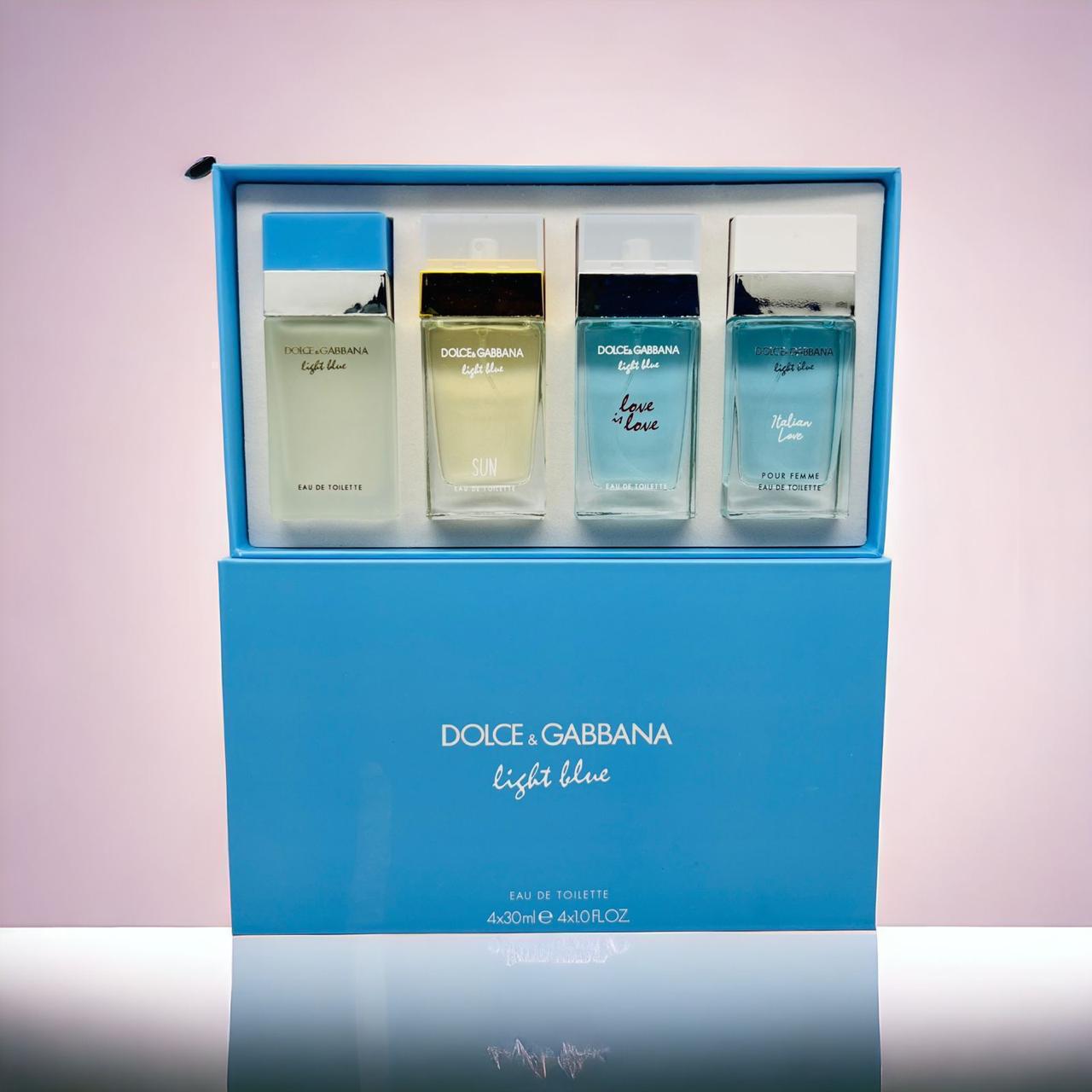 dolce gabbaana kit light blue dolce gabbaana original set Combo 4x30ML)