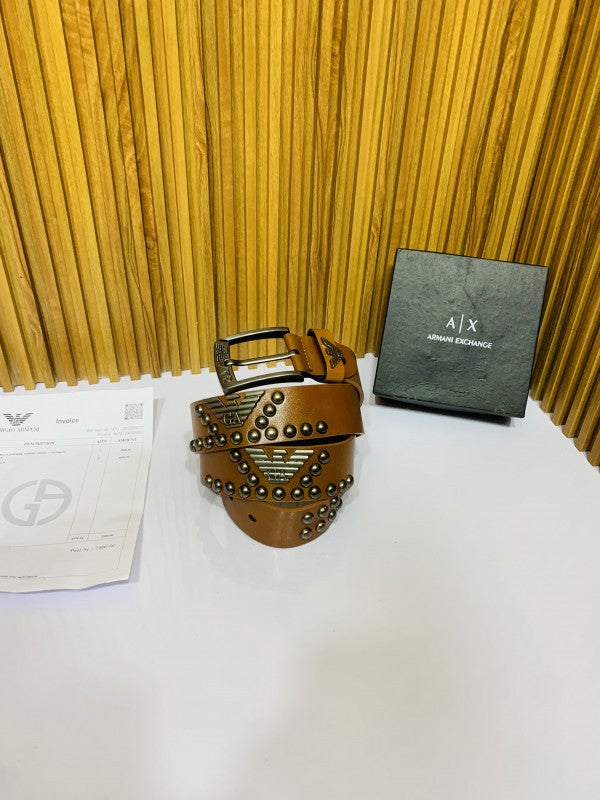 GIORGIO ARMAN I FULL BLACK PREMIUM QUALITY RIBBIT BELT