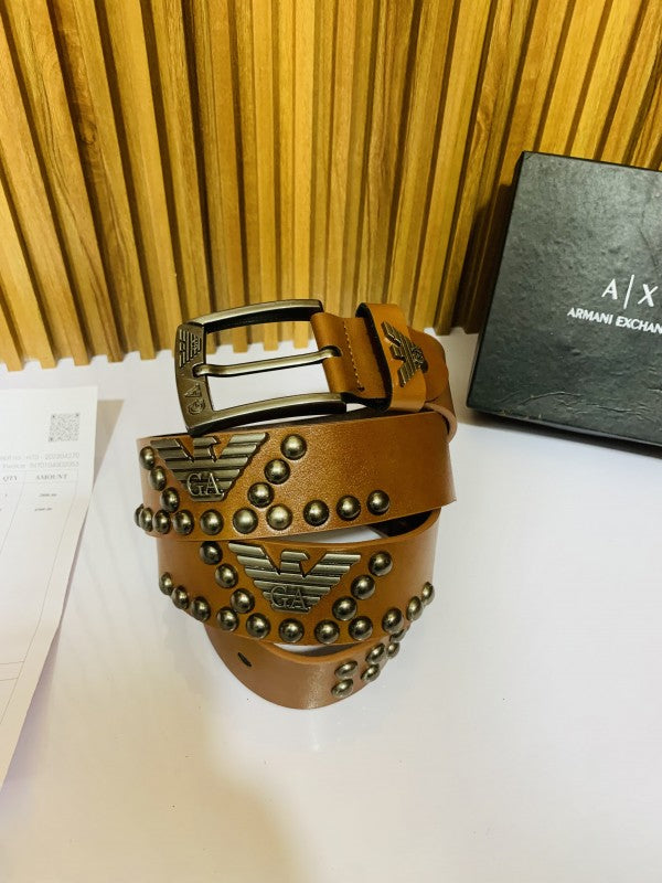 GIORGIO ARMAN I FULL BLACK PREMIUM QUALITY RIBBIT BELT